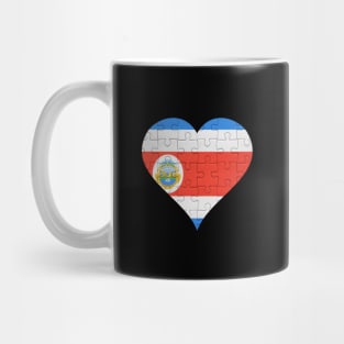 Costa Rican Jigsaw Puzzle Heart Design - Gift for Costa Rican With Costa Rica Roots Mug